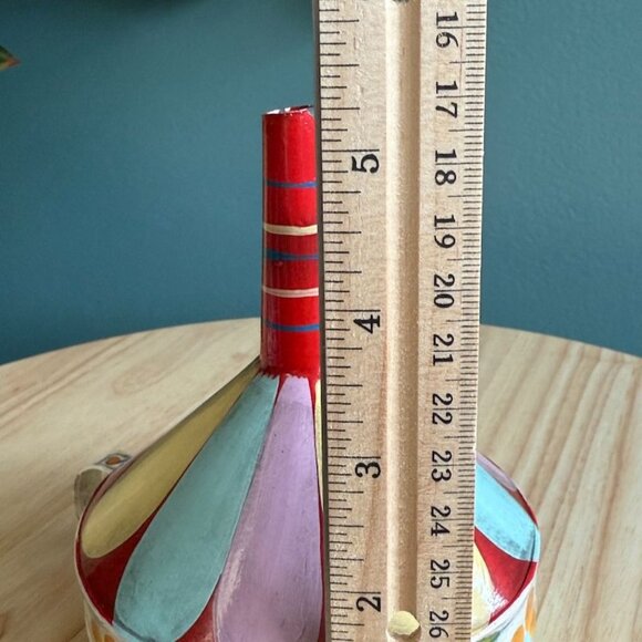 Vintage Tonals Mexican Hand-Painted Funnel By Ser.Mel Tonala Jal Decor - Picture 8 of 9